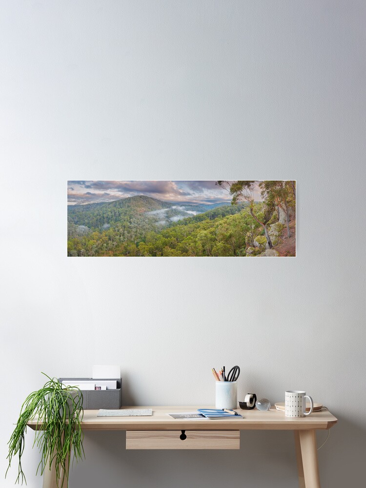 Thumbnail 2 of 3, Poster, Petersons Lookout, Tyers Gorge, Traralgon, Gippsland, Victoria, Australia designed and sold by Chockstone.