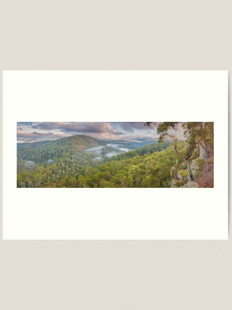 Thumbnail 1 of 3, Art Print, Petersons Lookout, Tyers Gorge, Traralgon, Gippsland, Victoria, Australia designed and sold by Chockstone.