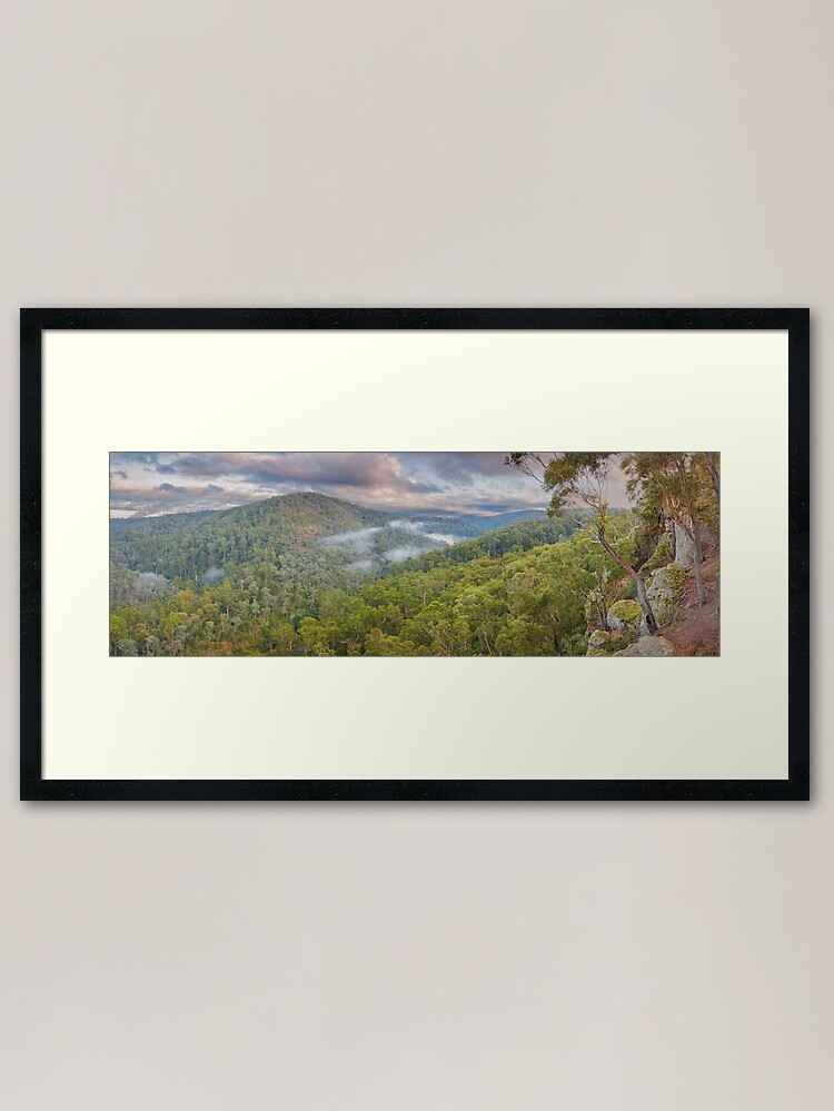 Thumbnail 1 of 7, Framed Art Print, Petersons Lookout, Tyers Gorge, Traralgon, Gippsland, Victoria, Australia designed and sold by Chockstone.
