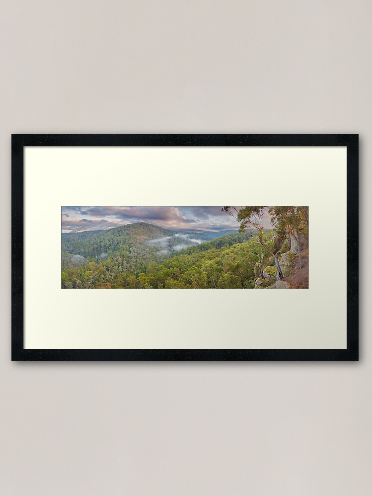 Thumbnail 1 of 7, Framed Art Print, Petersons Lookout, Tyers Gorge, Traralgon, Gippsland, Victoria, Australia designed and sold by Chockstone.