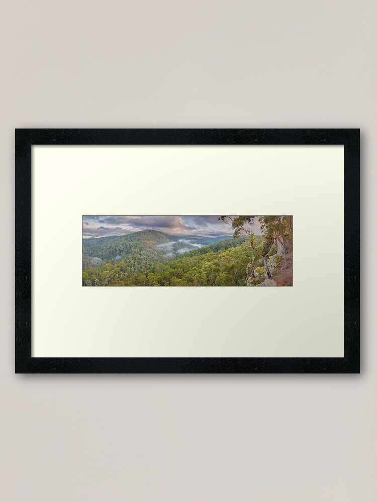 Thumbnail 1 of 7, Framed Art Print, Petersons Lookout, Tyers Gorge, Traralgon, Gippsland, Victoria, Australia designed and sold by Chockstone.