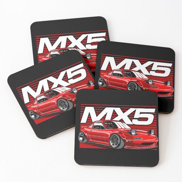 Item preview, Mazda MX5 Red Miata Two-Door Convertible Sports Car Racing designed and sold by halleinstyle.