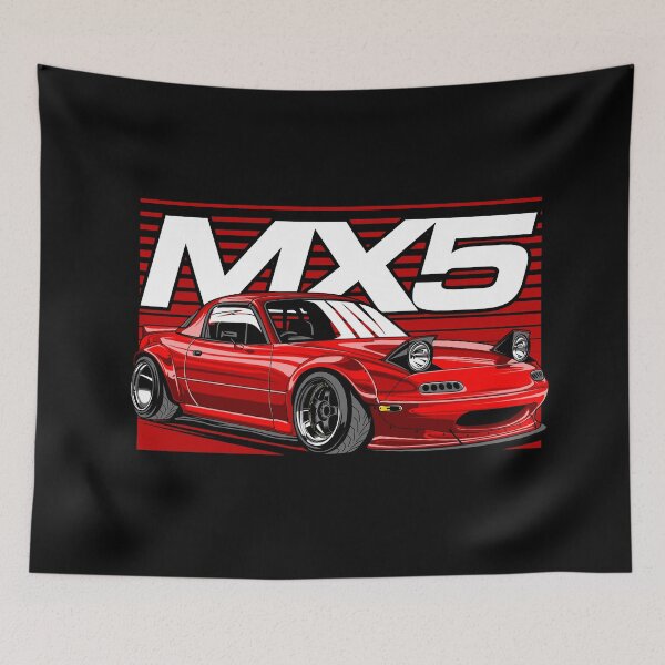 Item preview, Mazda MX5 Red Miata Two-Door Convertible Sports Car Racing designed and sold by halleinstyle.