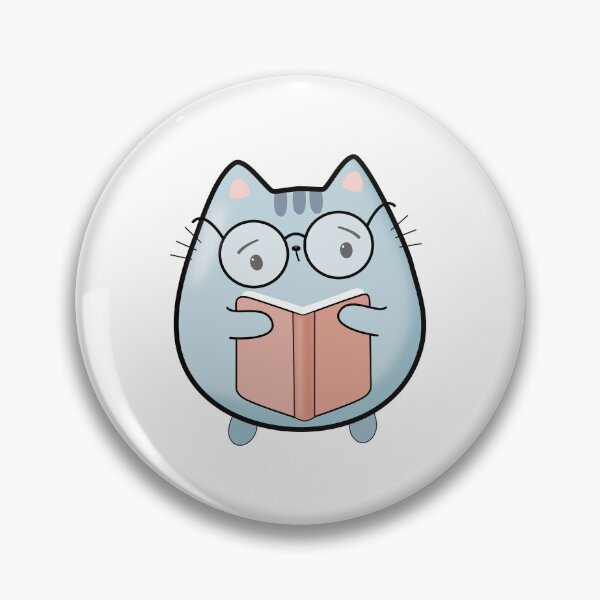 Item preview, Kawaii Bookworm Cat designed and sold by darklanterndsn.