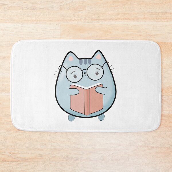 Item preview, Kawaii Bookworm Cat designed and sold by darklanterndsn.