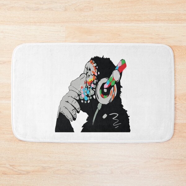 Item preview, Banksy DJ Monkey Thinker with Headphones designed and sold by GuessNexted.