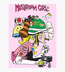 Mushroom Girl Photographic Print