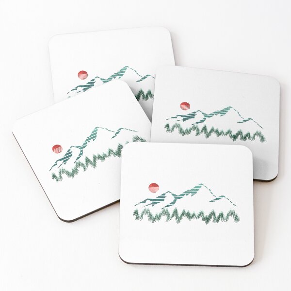 Item preview, blue mountain and red moon designed and sold by GuessNexted.