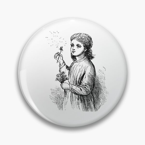 Item preview, Girl with dandelion - pencil drawing designed and sold by NadjasClothing.