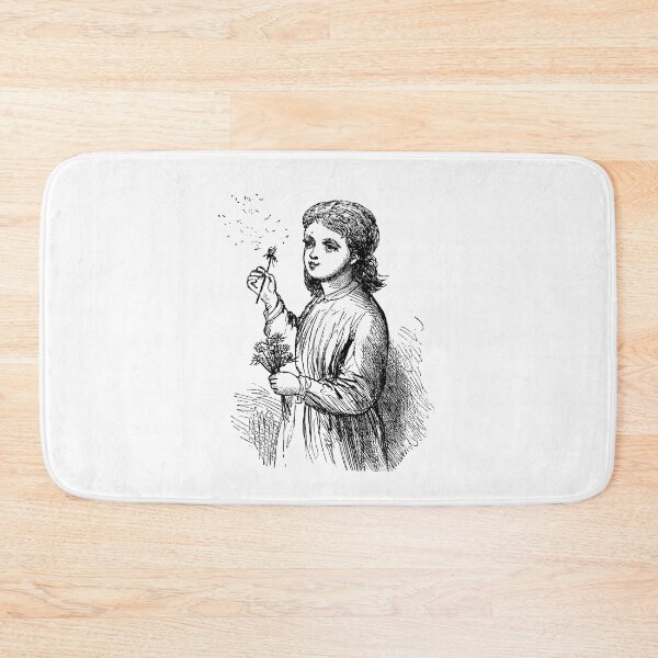 Item preview, Girl with dandelion - pencil drawing designed and sold by NadjasClothing.