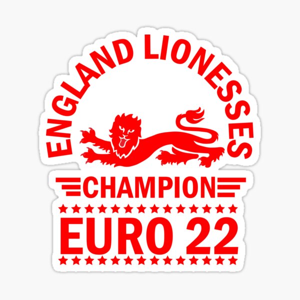 "CHAMPS ENGLAND LIONESSES-EURO 22" Sticker for Sale by BEST-DESIGNZ ...