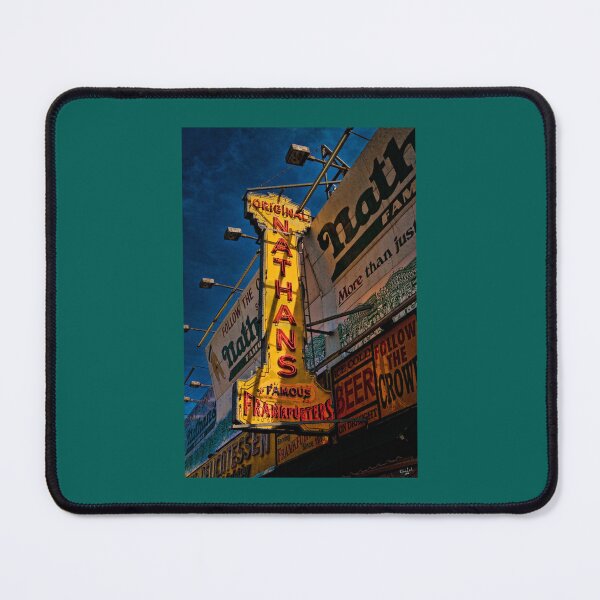 Item preview, The Well Known Neon Sign at the Original Nathan_s Famous Frankfurters Art Print designed and sold by GaynelleViola5.