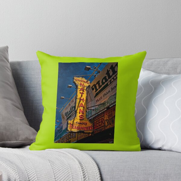 Item preview, The Well Known Neon Sign at the Original Nathan_s Famous Frankfurters Art Print designed and sold by GaynelleViola5.