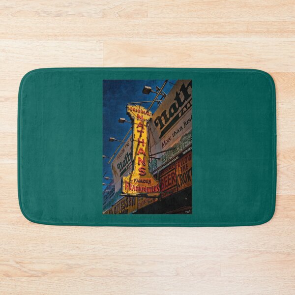 Item preview, The Well Known Neon Sign at the Original Nathan_s Famous Frankfurters Art Print designed and sold by GaynelleViola5.
