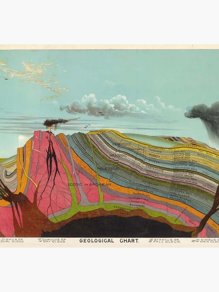 Disover Levi Walter Yaggy Geological Chart 1893 Socks