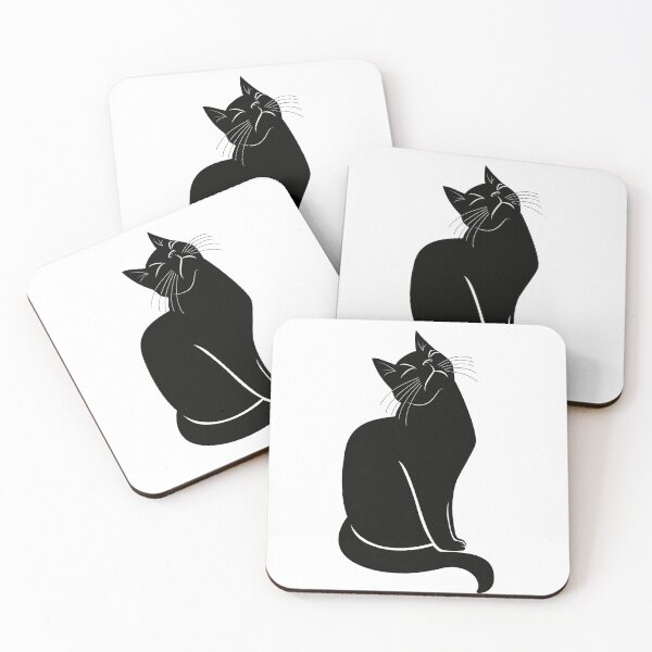 Item preview, Lazy Black Persian Cat Sitting Print designed and sold by JoyforU.