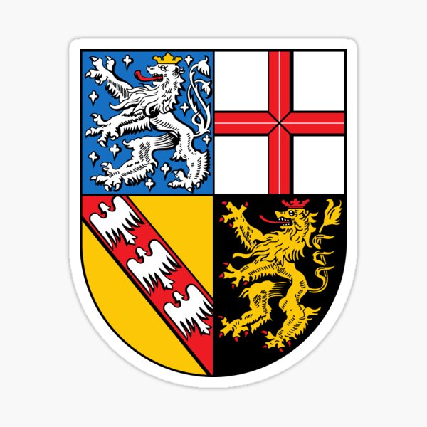 Wappen von Saarland, Deutschland Sticker