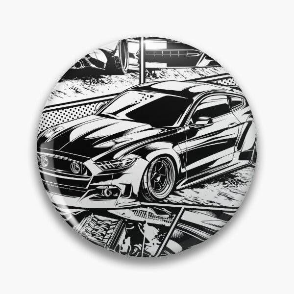 Item preview, Mustang S550 Speed Racing Engine Comic Art designed and sold by halleinstyle.