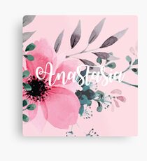 Floral Personalised Metal Print