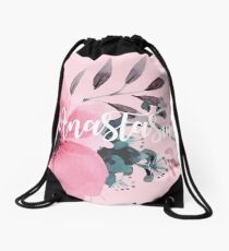 Floral Personalised Drawstring Bag