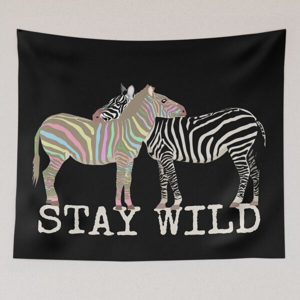 Item preview, Stay Wild Two Zebras Be Yourself Design designed and sold by TrulyEpoque.
