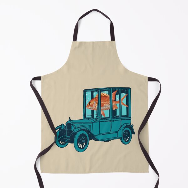 Item preview, Fish and old car collage designed and sold by Ztudio.