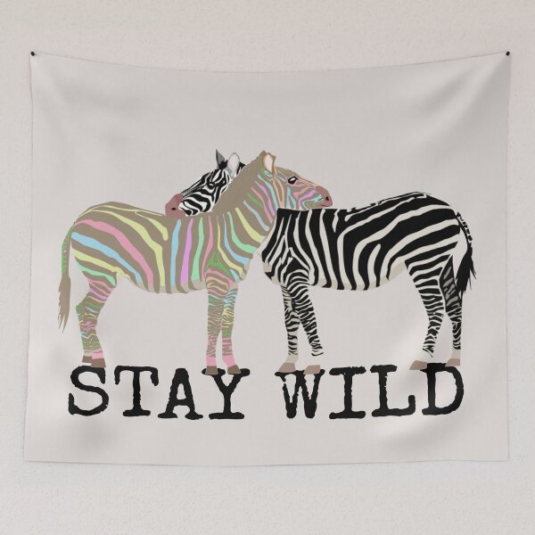 Item preview, Cool Stay Wild Two Zebras Be Yourself Design designed and sold by TrulyEpoque.