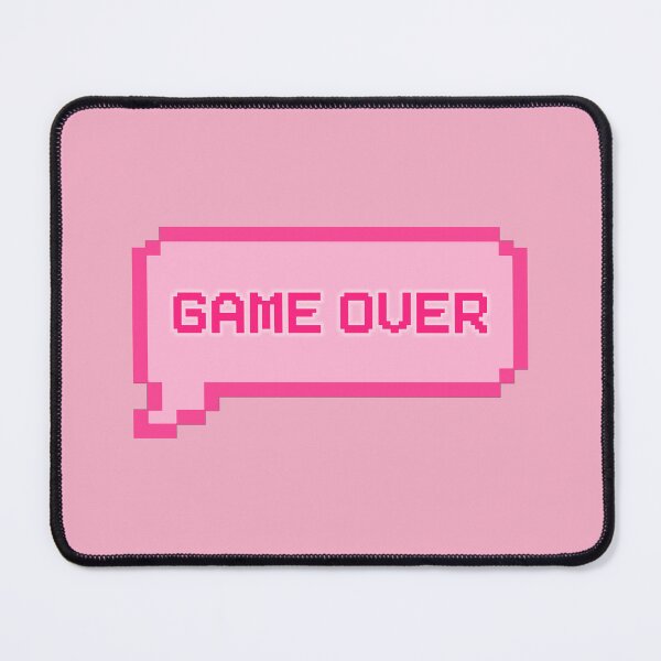 Item preview, GAME OVER Video Game Quotes Pixelated Speech Bubble Pink designed and sold by everything4eva.