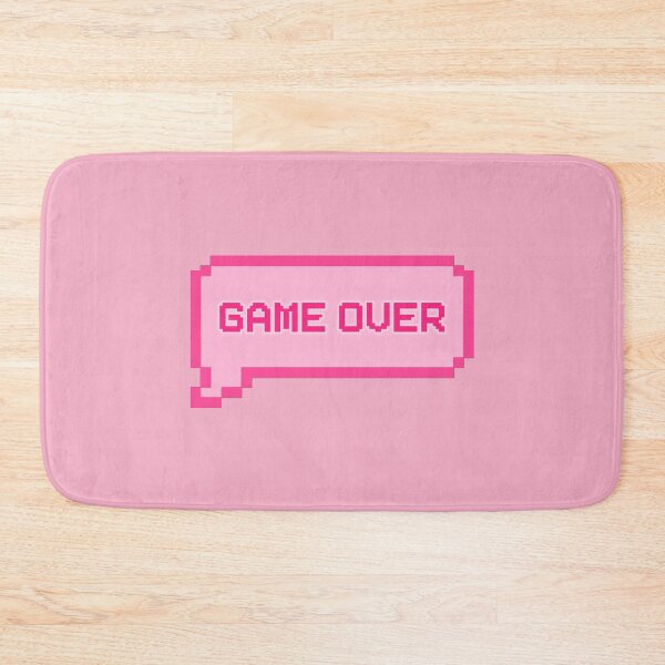 Item preview, GAME OVER Video Game Quotes Pixelated Speech Bubble Pink designed and sold by everything4eva.