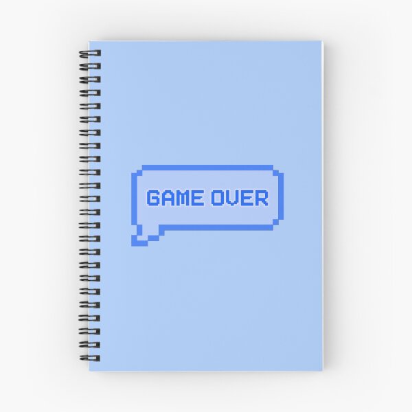 Item preview, GAME OVER Video Game Quotes Pixelated Speech Bubble Blue designed and sold by everything4eva.