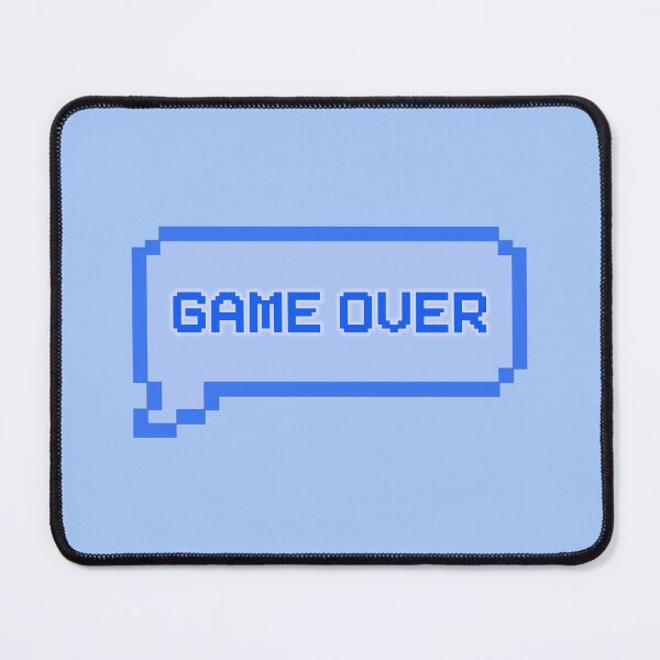 Item preview, GAME OVER Video Game Quotes Pixelated Speech Bubble Blue designed and sold by everything4eva.