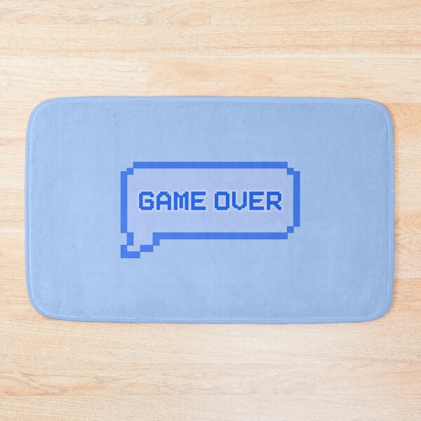 Item preview, GAME OVER Video Game Quotes Pixelated Speech Bubble Blue designed and sold by everything4eva.