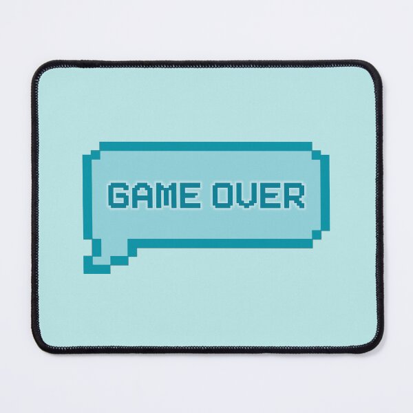 Item preview, GAME OVER Video Game Quotes Pixelated Speech Bubble Teal designed and sold by everything4eva.
