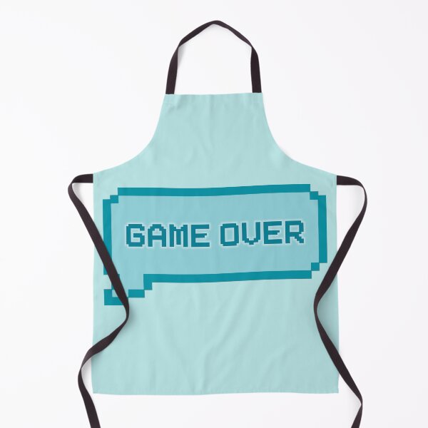 Item preview, GAME OVER Video Game Quotes Pixelated Speech Bubble Teal designed and sold by everything4eva.
