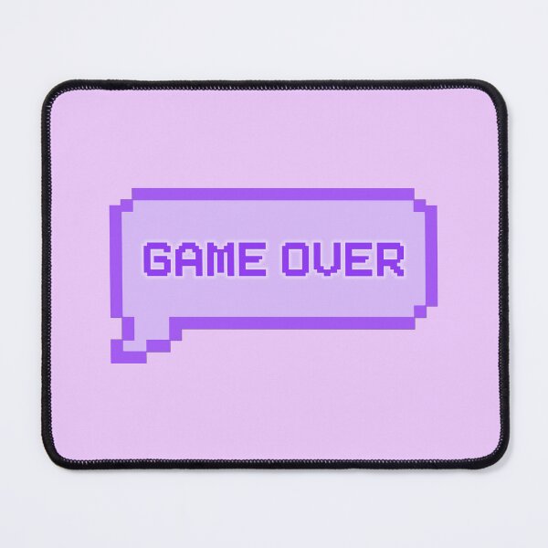 Item preview, GAME OVER Video Game Quotes Pixelated Speech Bubble Purple designed and sold by everything4eva.