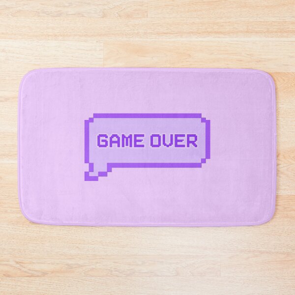 Item preview, GAME OVER Video Game Quotes Pixelated Speech Bubble Purple designed and sold by everything4eva.
