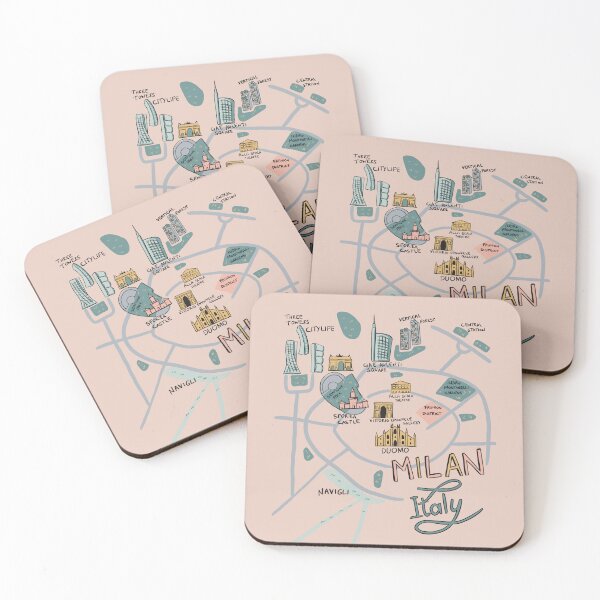Item preview, Illustrated map of Milan City - Italy  designed and sold by Patrick Gervacio.