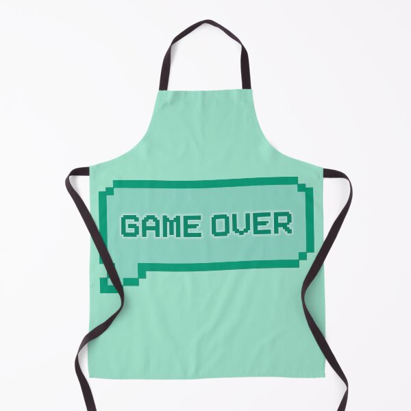 Item preview, GAME OVER Video Game Quotes Pixelated Speech Bubble Turquoise designed and sold by everything4eva.