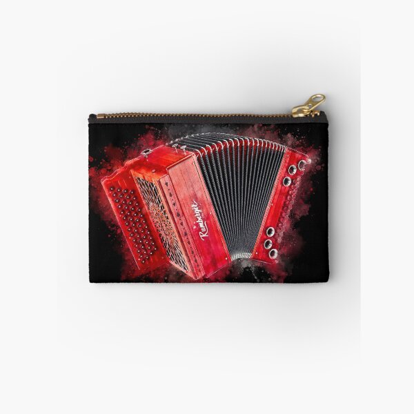 Item preview, Red Vintage Accordion Watercolor Painting designed and sold by Andreea Eva Herczegh.