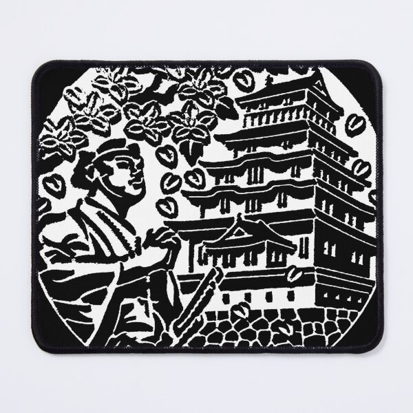 Item preview, Samurai at Castle in Japan depicted on a manhole - White designed and sold by mattraski.