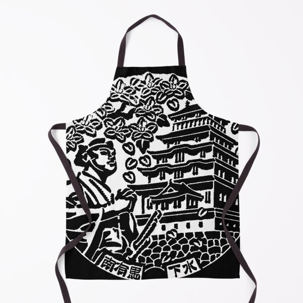 Item preview, Samurai at Castle in Japan depicted on a manhole - White designed and sold by mattraski.