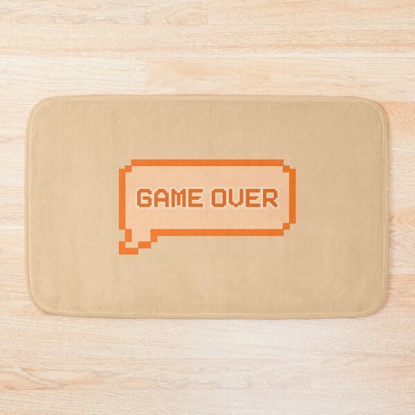 Item preview, GAME OVER Video Game Quotes Pixelated Speech Bubble Orange designed and sold by everything4eva.
