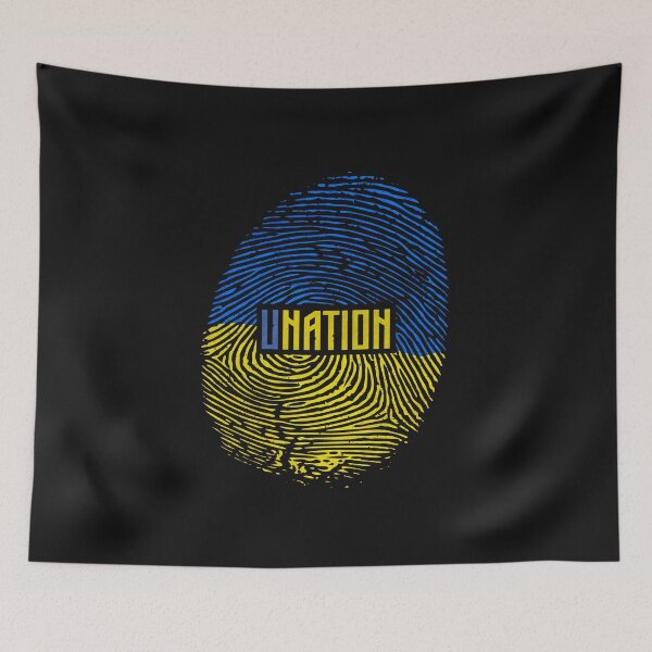 Item preview, Ukrainian Nation Flag Of Ukraine in Finger Print  designed and sold by alenaz.
