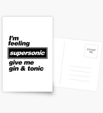 Oasis - Supersonic Lyrics design Postcards