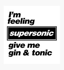 Oasis - Supersonic Lyrics design Photographic Print