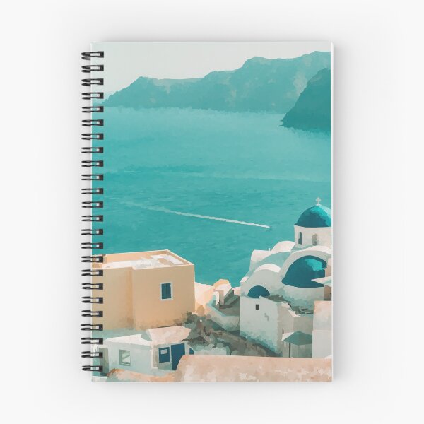 Item preview, Santorini with a Sea View - Watercolour Style designed and sold by WWWC2288.
