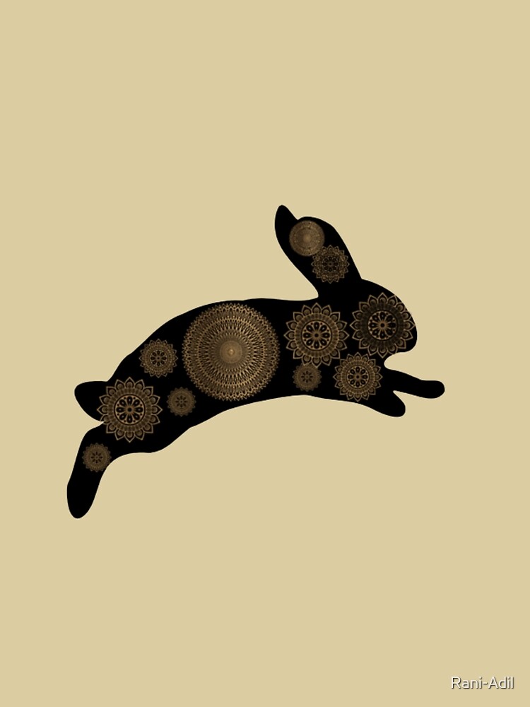 Thumbnail 4 of 4, Graphic T-Shirt, Hopping Rabbit designed and sold by Rani-Adil.