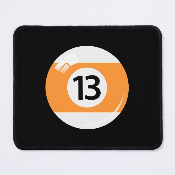 Item preview, Pool ball number 13, orange and white with reflection designed and sold by PegeenWarm.