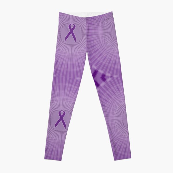 Purple Ribbon Circles: Fibromyalgia, Alzheimer's, Lupus, Spoonie Leggings