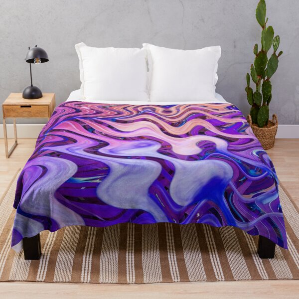 Item preview, Groovy Hippie Style Abstract Wavy Lines in Pink and Purple Shades 1 of 4 designed and sold by Beachy.
